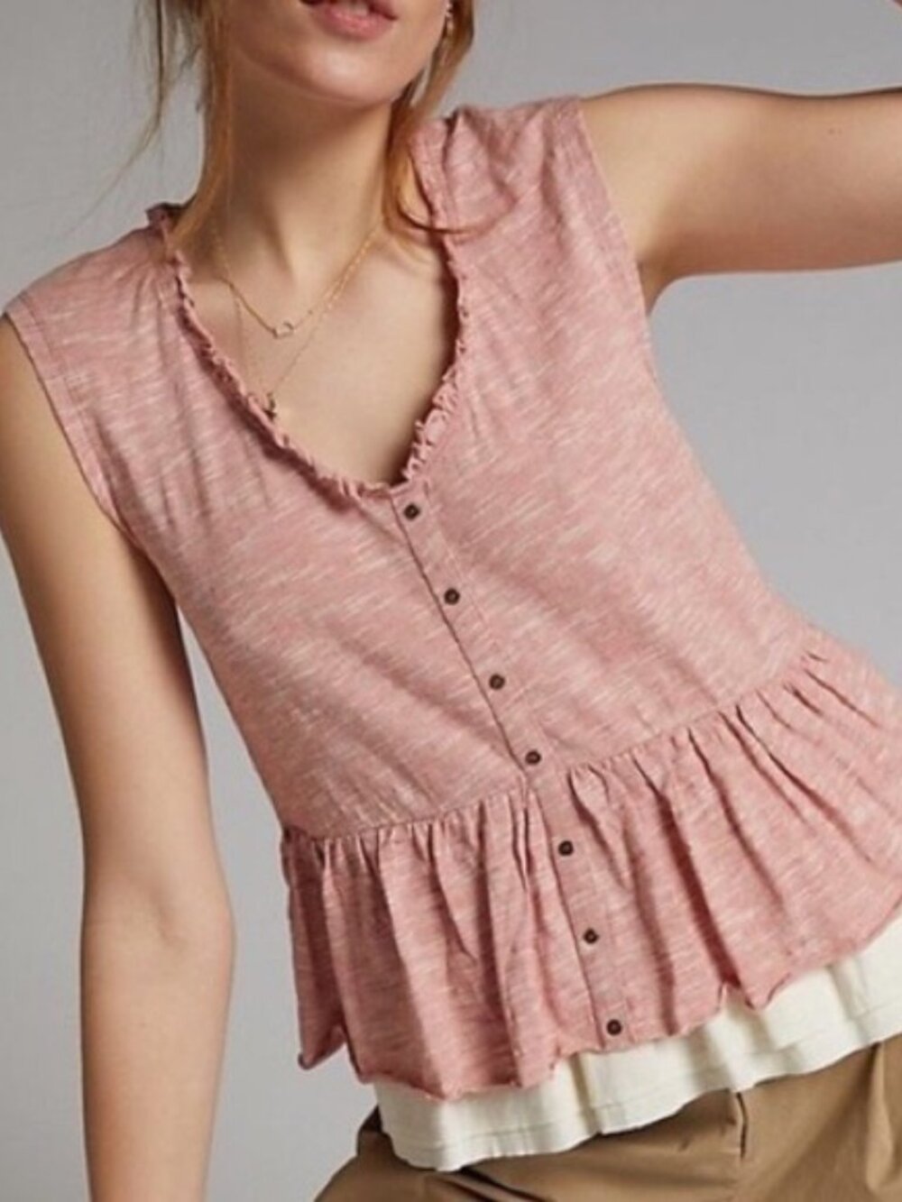 Pilcro Chrissy Babydoll Top
